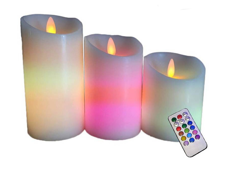 SET 3 VELAS LED CAMBIA COLOR - 1
