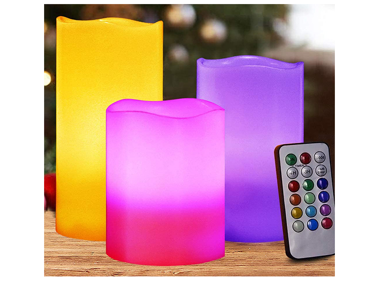 SET 3 VELAS LED CAMBIA COLOR - 2