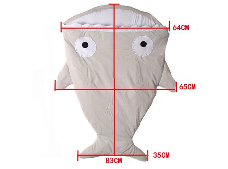 MANTA DEWINNER TIPO SACO DORMIR COLITA TIBURON ROJO - 3
