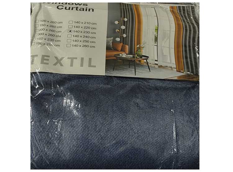 SET CORTINAS 2 PAÑOS SUN OUT ARGOLLA 140 X 230 AZUL - 2