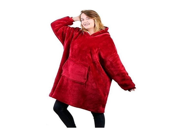 MANTA LA CUPONERA POLERON CAPUCHA CHIPORRO POLAR BURDEO - 1