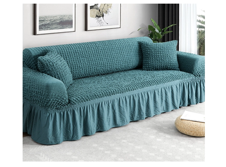 CUBRE SOFA DEWINNER 2 CUERPOS TURQUESA ELASTICADO FUTON - 2