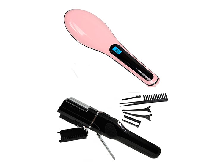 PEINE ALISADOR + MAQUINA CORTA PUNTAS CABELLO - 1