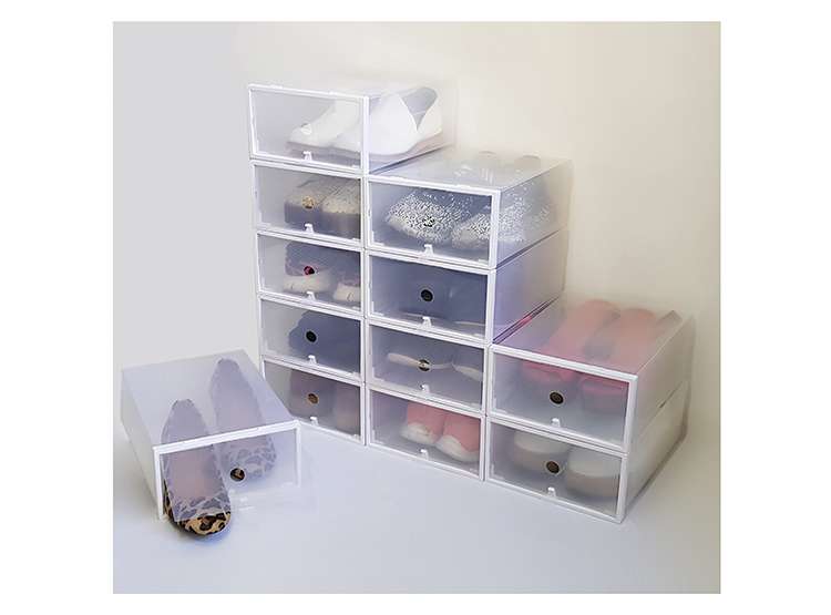 10 CAJAS ORGANIZADORAS DE CALZADO - 1