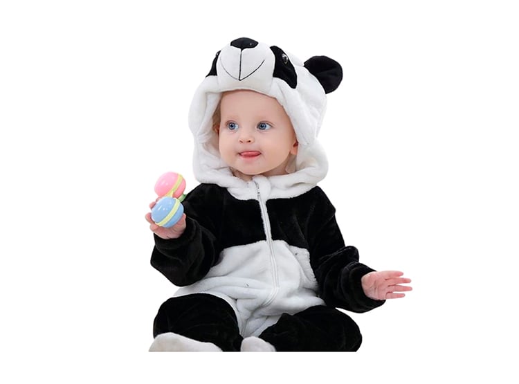 PIJAMA ENTERITO BEBE DEWINNER BLANCO PANDA 6M-12M - 1