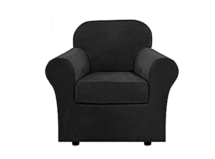 CUBRE SOFÁ DEWINNER ELASTICADO 1 CUERPO NEGRO - 2