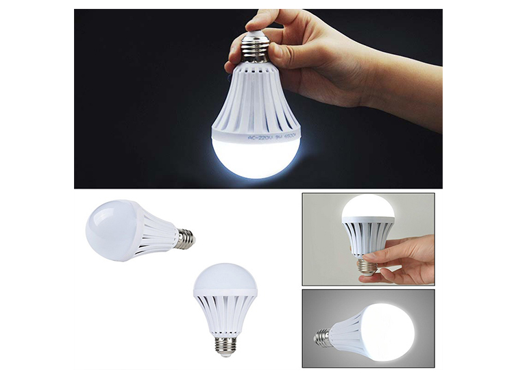 PACK 4 AMPOLLETAS LED 12W RECARGABLES PORTATILES EMERGENCIA - 2