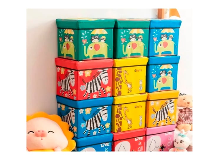 3 CAJAS ORGANIZADOR ROPA JUGUETES PLEGABLE - 2