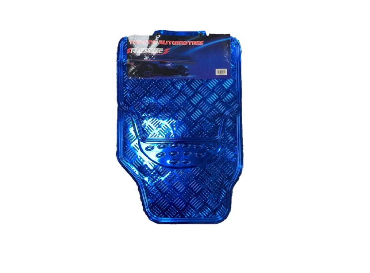 PISOS DE GOMA AUTO DEWINNER METALIZADOS AZUL UNIVERSAL 4 UNI - 2