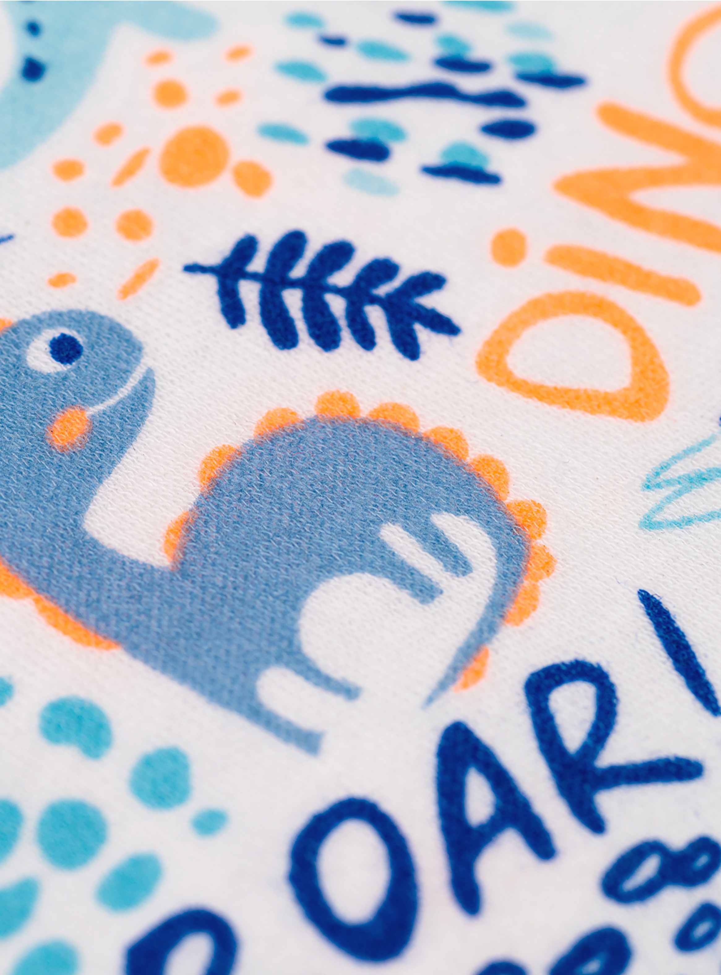 SET BODY ALGODON UNISEX BAMBINO AZUL 2 PIEZAS MANGA LARGA DINOSAURIO - 6