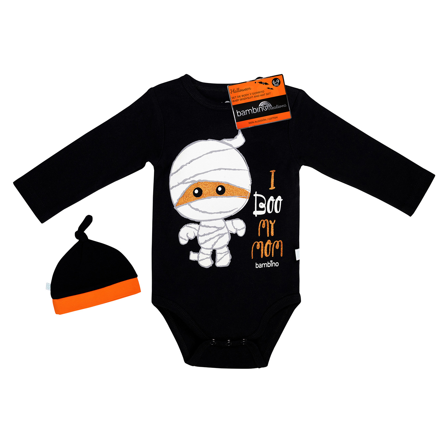 BODY Y GORRITO HALLOWEEN MOMIA NIÑO 3-6 MESES - 1