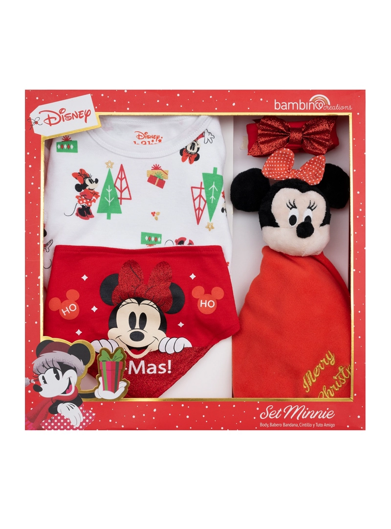 SET 4 PIEZAS NAVIDAD BLANCO MINNIE NIÑA 18-24 MESES - 1