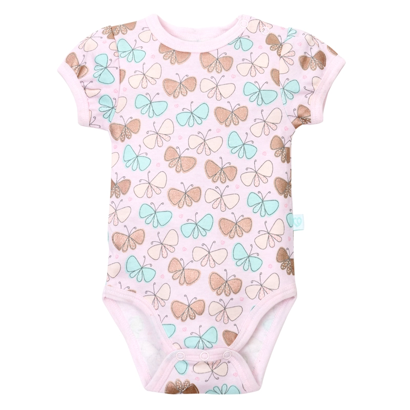 PACK 2 BODY ALGODON NIÑA BAMBINO BLANCO MANGA CORTA MARIPOSA - 4