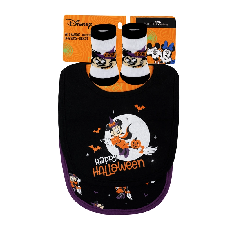 SET 3 PIEZAS ALGODÓN NIÑA BAMBINO HALLOWEEN MINNIE BRUJA - 1