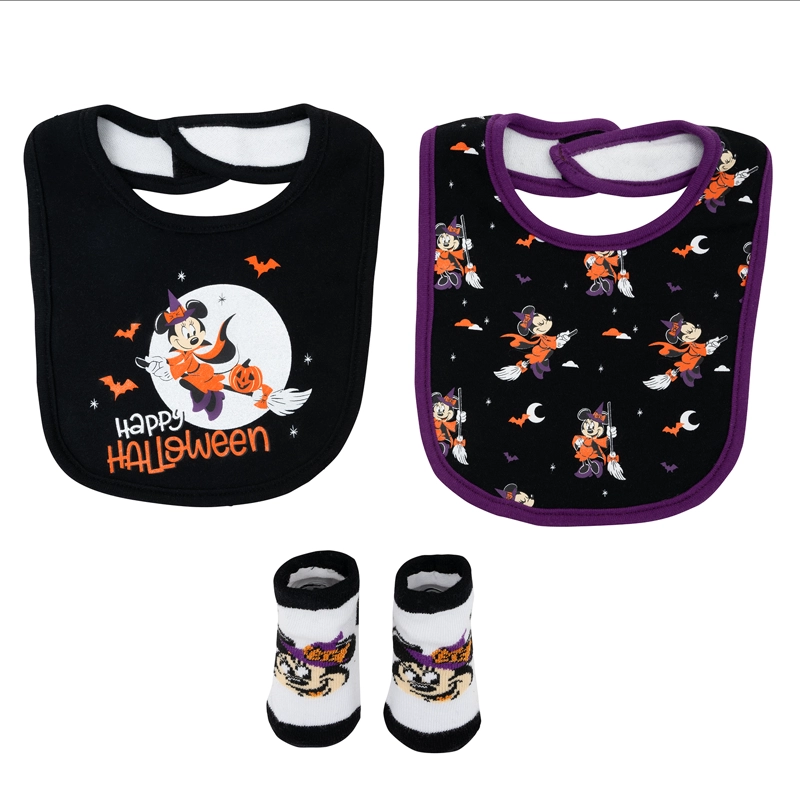 SET 3 PIEZAS ALGODÓN NIÑA BAMBINO HALLOWEEN MINNIE BRUJA - 2
