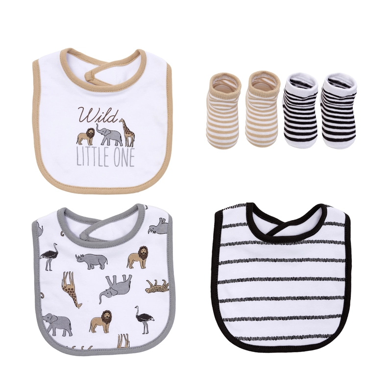 SET BABEROS ALGODÓN NIÑO BAMBINO + CALCETINES WILD - 2