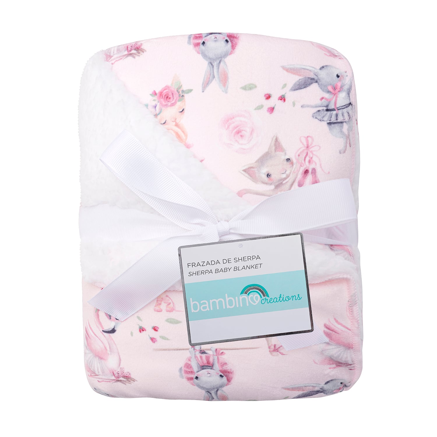 FRAZADA DE SHERPA ROSADO BAILARINAS NIÑA - 1