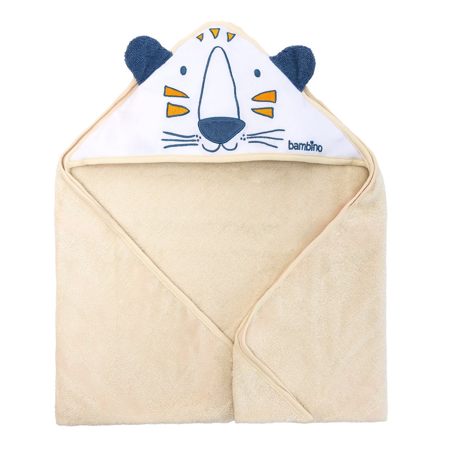 TOALLA CON CAPUCHA BEIGE TIGRE NIÑO - 2