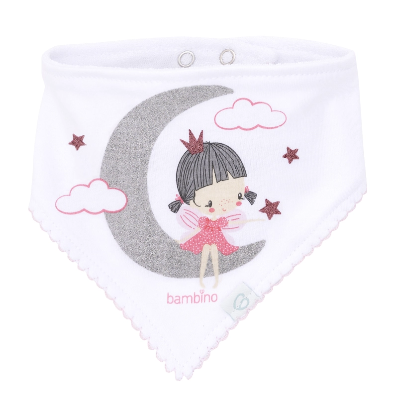 SET BAMBINO 2 BABERO BANDANA NIÑA LUNA GRIS - 3
