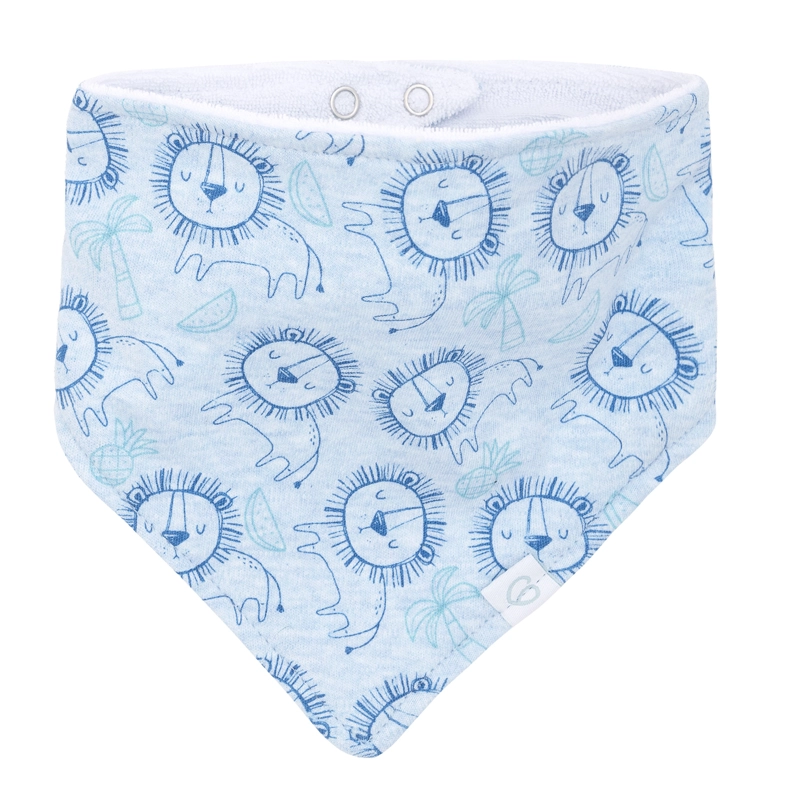 SET BAMBINO 2 BABERO BANDANA LEON NIÑO BLANCO - 4