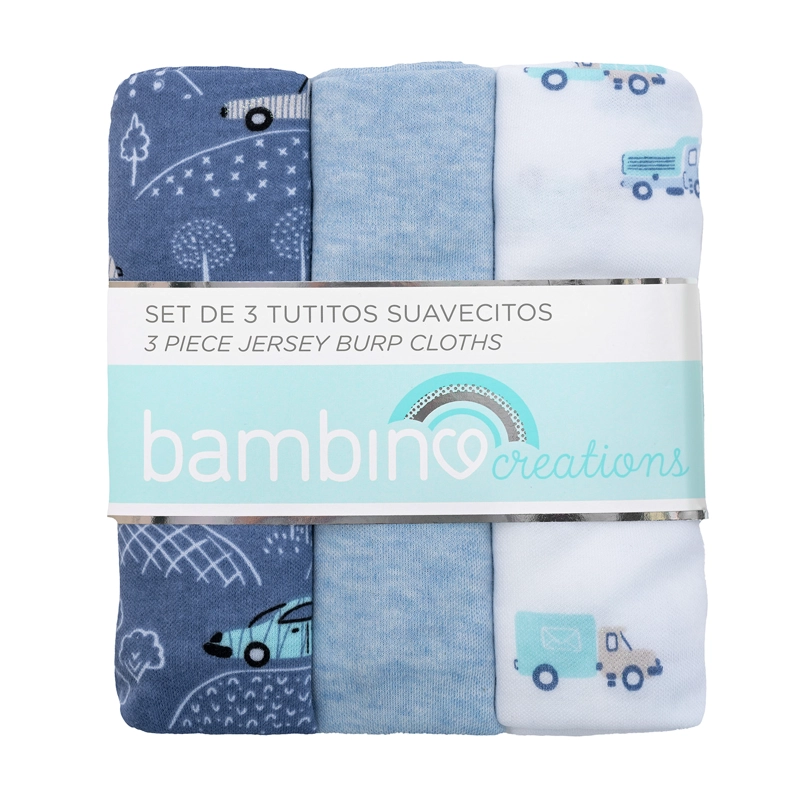 SET 3 TUTITOS ALGODÓN NIÑO BAMBINO AZUL SUAVECITOS AUTOS - 1