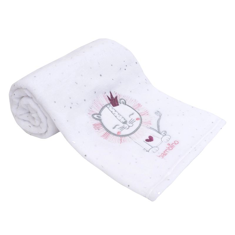 FRAZADA DE CORAL PLUSH BLANCO LEONA NIÑA - 2
