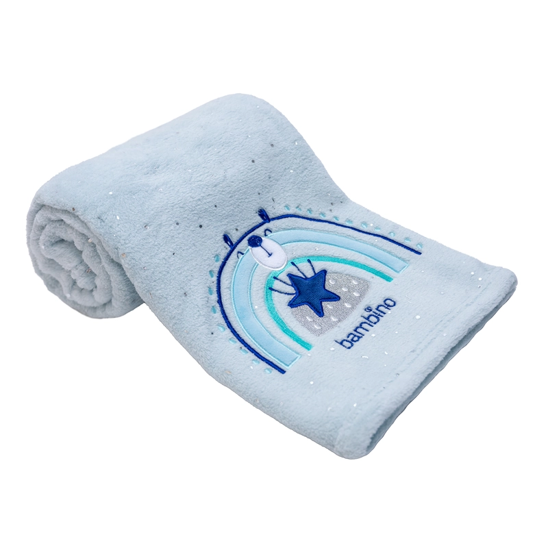 FRAZADA DE CORAL PLUSH CELESTE ARCOIRIS NIÑO - 2