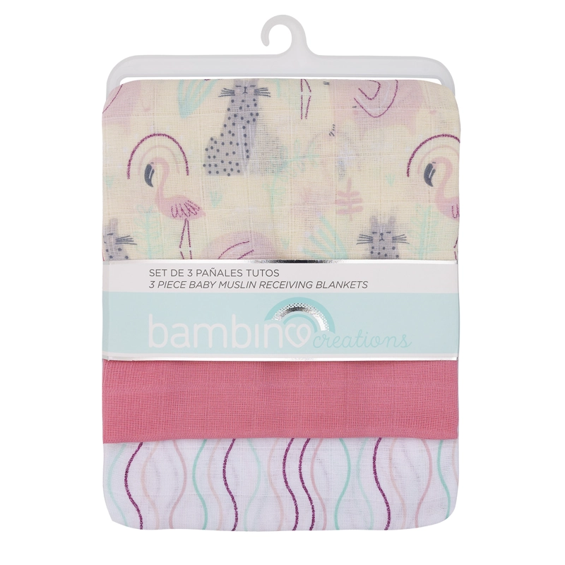 SET 3 PAÑALES ALGODÓN NIÑA BAMBINO FUCSIA TUTO CHITA - 1