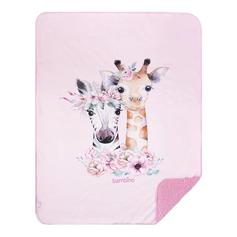 FRAZADA DE SHERPA FUCSIA ANIMALES NIÑA - 2