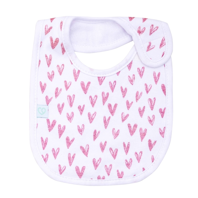 SET BAMBINO 2 BABERO ALGODÓN IMPERMEABLE CONEJITA NIÑA ROSADO - 4