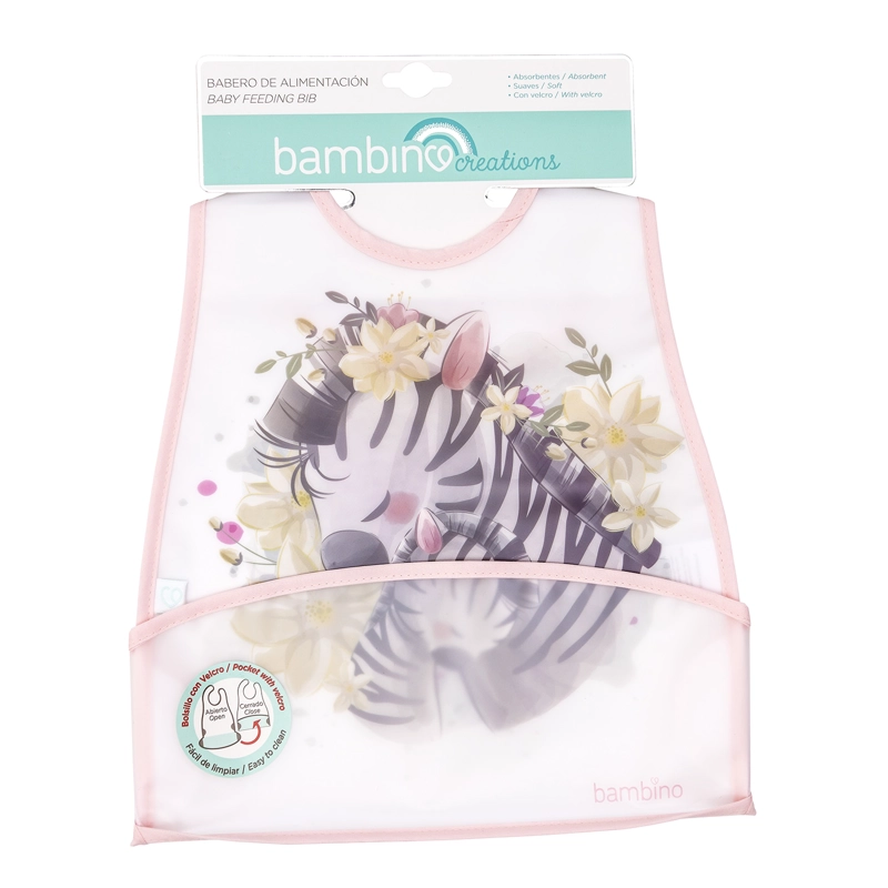 BABERO BAMBINO ALIMENTACIÓN CEBRA NIÑA FUCSIA - 1
