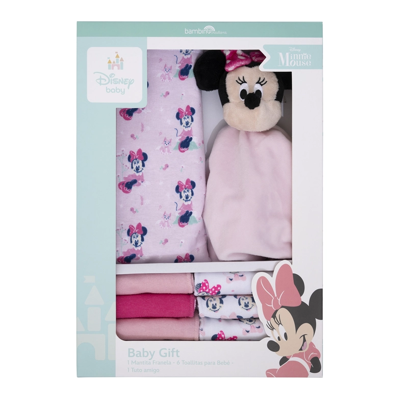 SET 8 PIEZAS BABY GIFT ROSADO MINNIE GATO NIÑA - 1