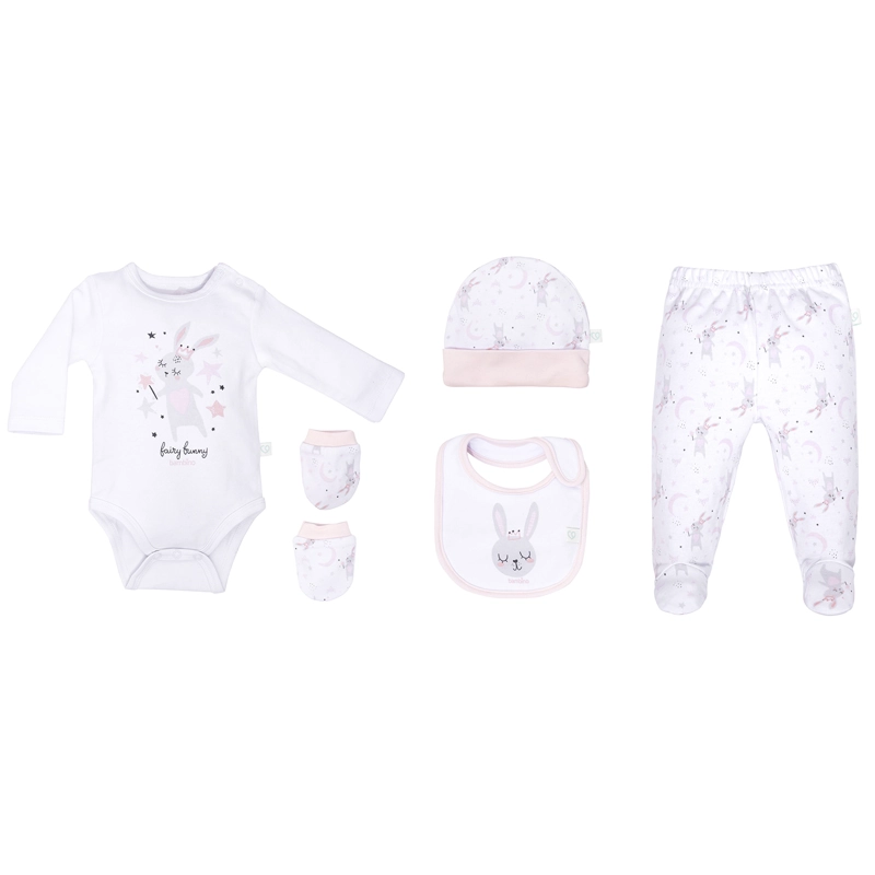 BABY GIFT BAMBINO SET 5 PIEZAS BLANCO OVEJAS NIÑA - 2
