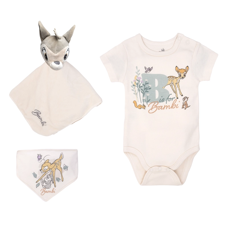 SET 3 PIEZAS BABY GIFT BEIGE BAMBI UNISEX 9 - 12 MESES - 2