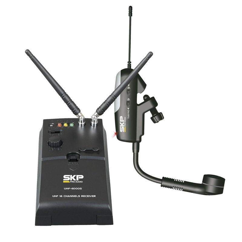 MICROFONO SKP INALAMBRICO DE SAXOFON UHF 4000G - 1