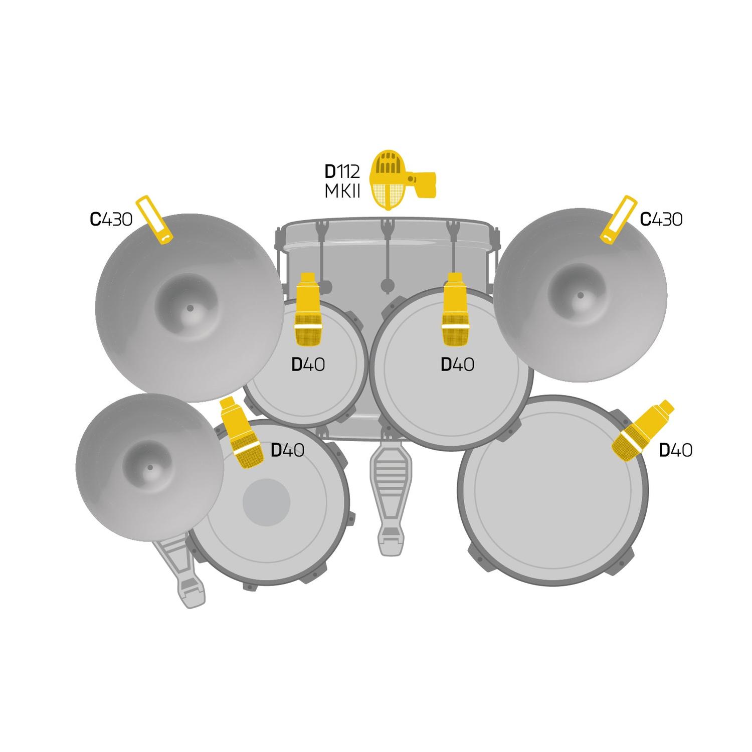 SET AKG DE MICROFONOS PERCUSION DRUM SESSION I - 2