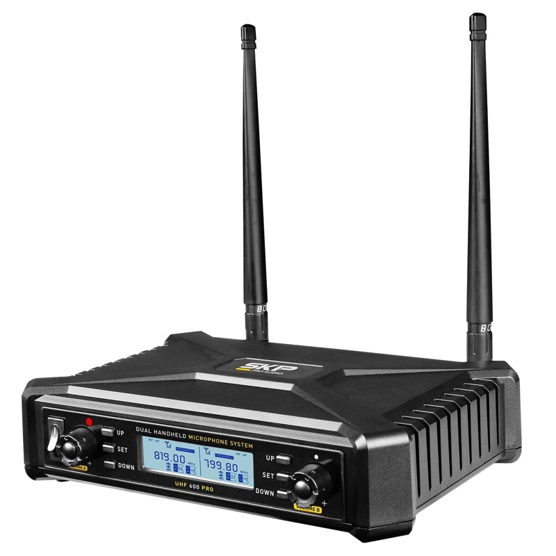 MICRÓFONO SKP UHF 600 PRO INALÁMBRICO DOBLE - 2
