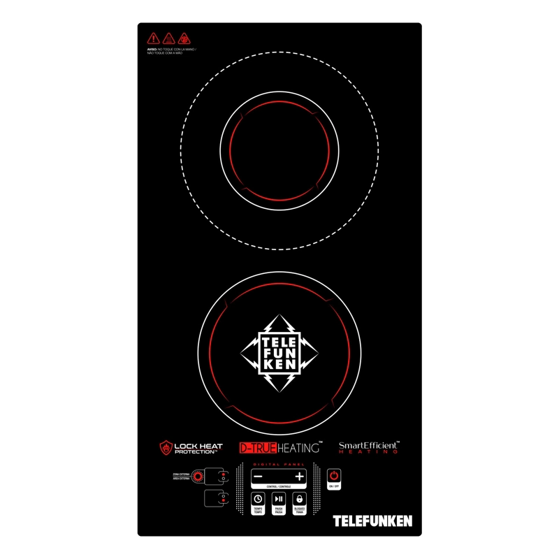 COCINILLA EMPOTRABLE VITROCERÁMICA TELEFUKEN 2 PLATOS TF AV2040 - 2
