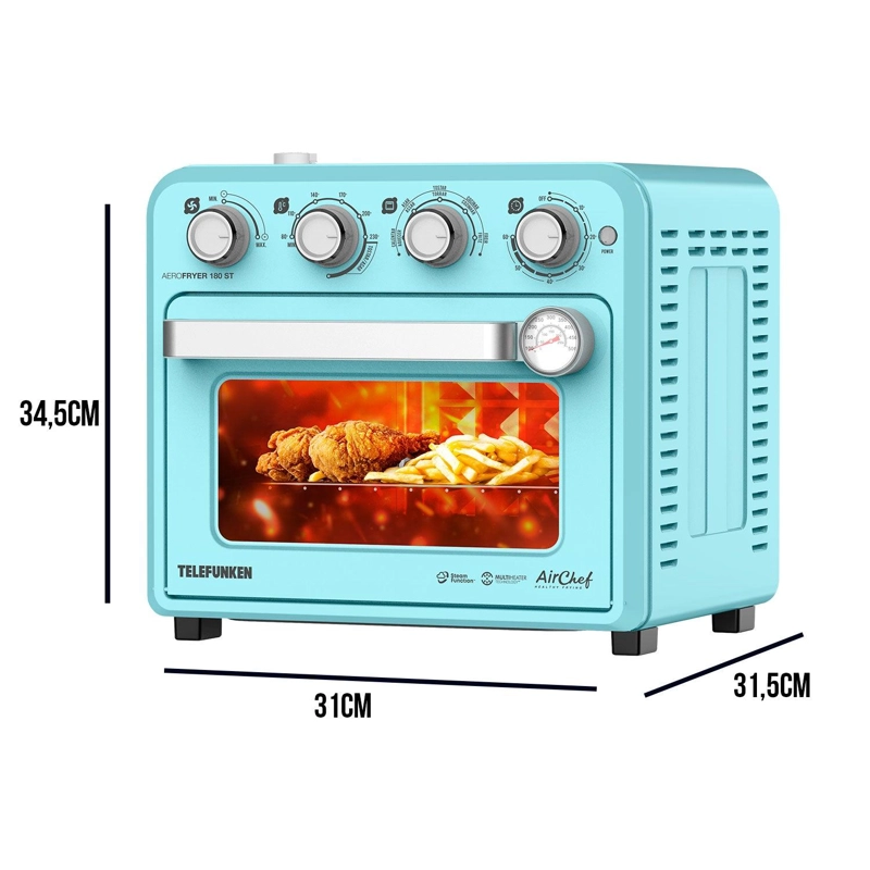 HORNO FREIDORA DE AIRE Y VAPOR 18LTS AEROFRYER 180ST - 4