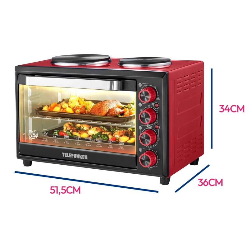 HORNO ELE CTRICO 40LTS TELEFUNKEN TF E552C. - 4