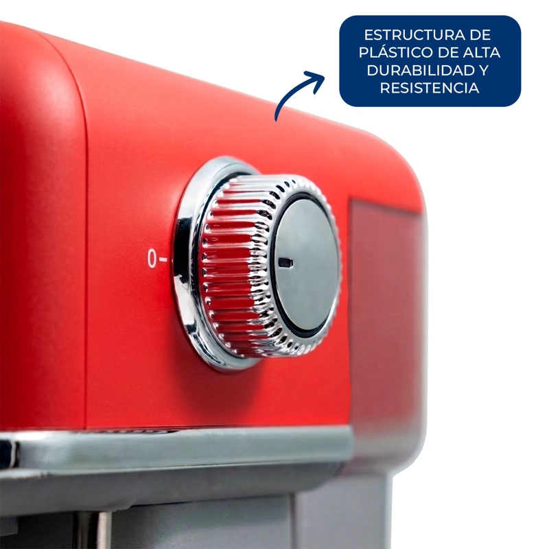 CAFETERA ESPRESSO CON MOLINILLO TELEFUNKEN PARMA ROJA - 2