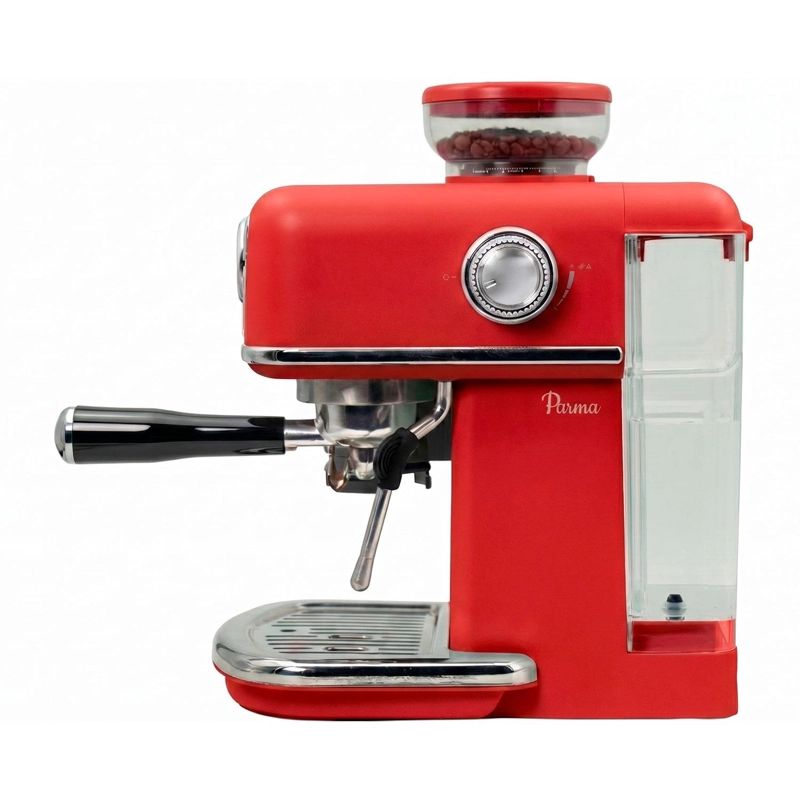 CAFETERA ESPRESSO CON MOLINILLO TELEFUNKEN PARMA ROJA - 4
