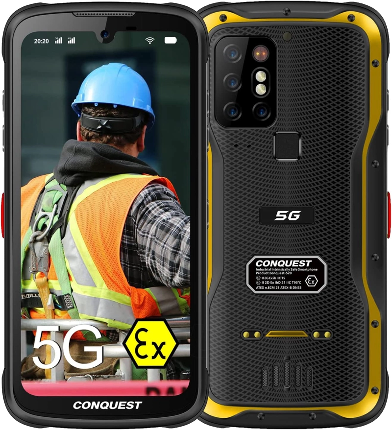 CELULAR CONQUEST S20 ATEX 6.3 " INDUSTRIAL INTRÍNSECAMENTE SEGURO A PRUEBA DE EXPLOSIÓN - 1