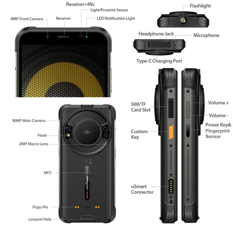 CELULAR ULEFONE ARMOR 16 PRO 64 GB 4 GB RAM 16 MP 5.9 " 122DB RESISTENTE GOLPES CAIDAS AGUA DUALSIM - 2