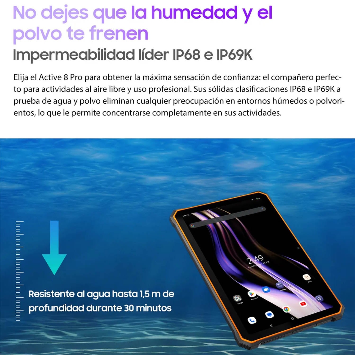 TABLET RUGGED 4G BLACKVIEW ACTIVE 8 PRO RESISTE GOLPES AGUA - 6