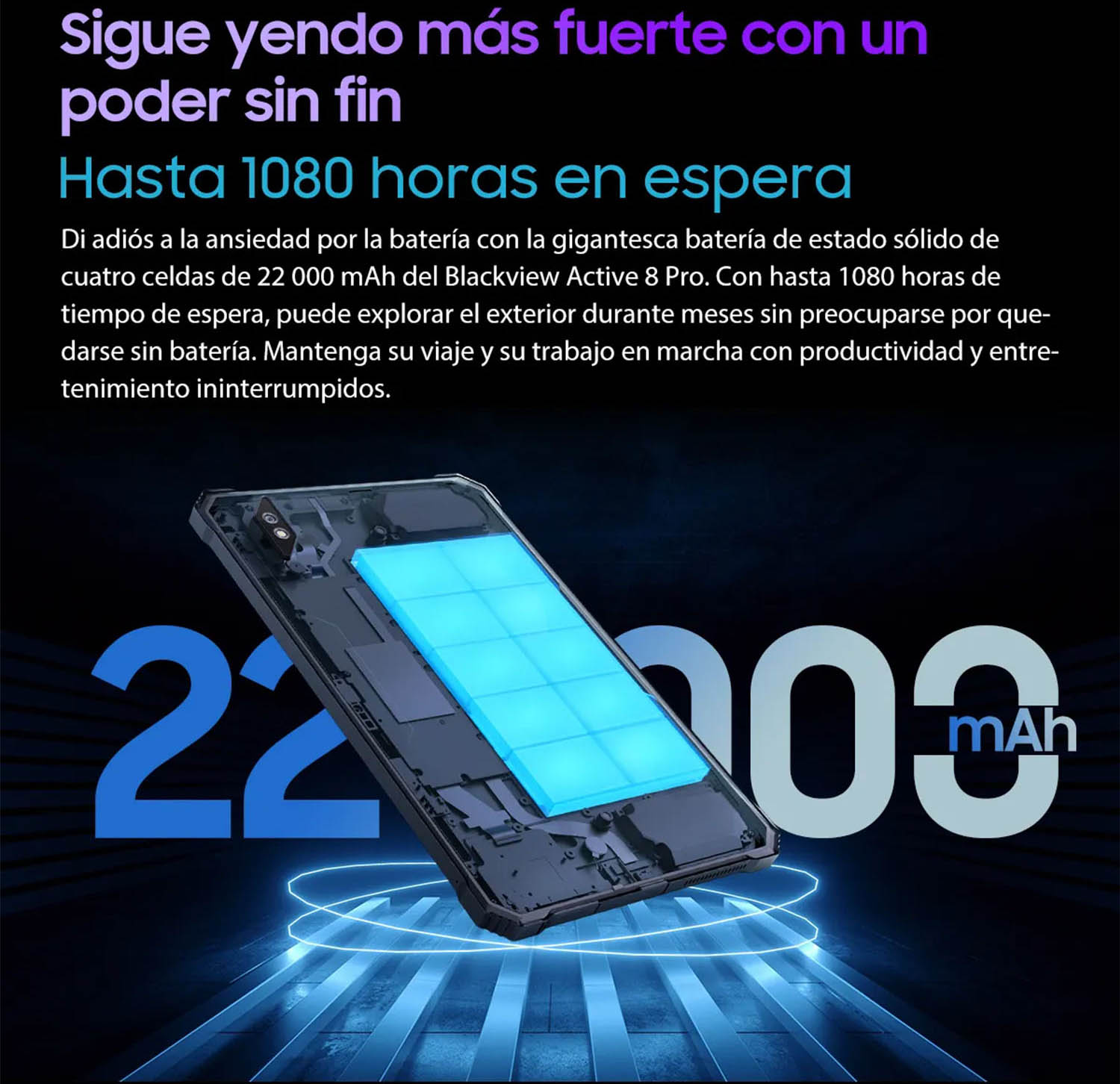 TABLET RUGGED 4G BLACKVIEW ACTIVE 8 PRO RESISTE GOLPES AGUA - 8
