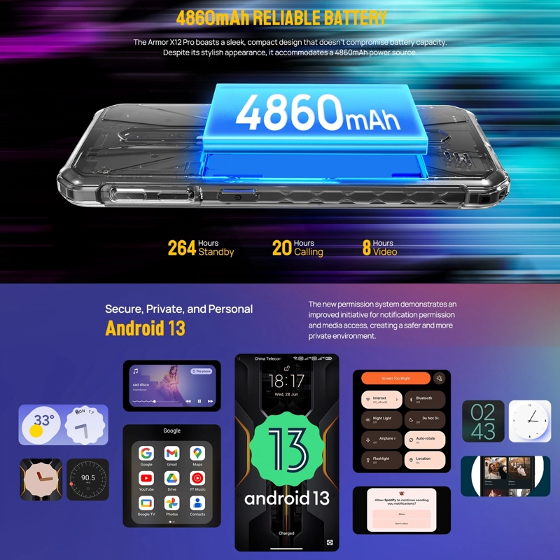 CELULAR ULEFONE ARMOR X12 PRO 64 GB 4 GB RAM 13 MP 5.4 " ANDROID 13 DUALSIM RUGGED - 7