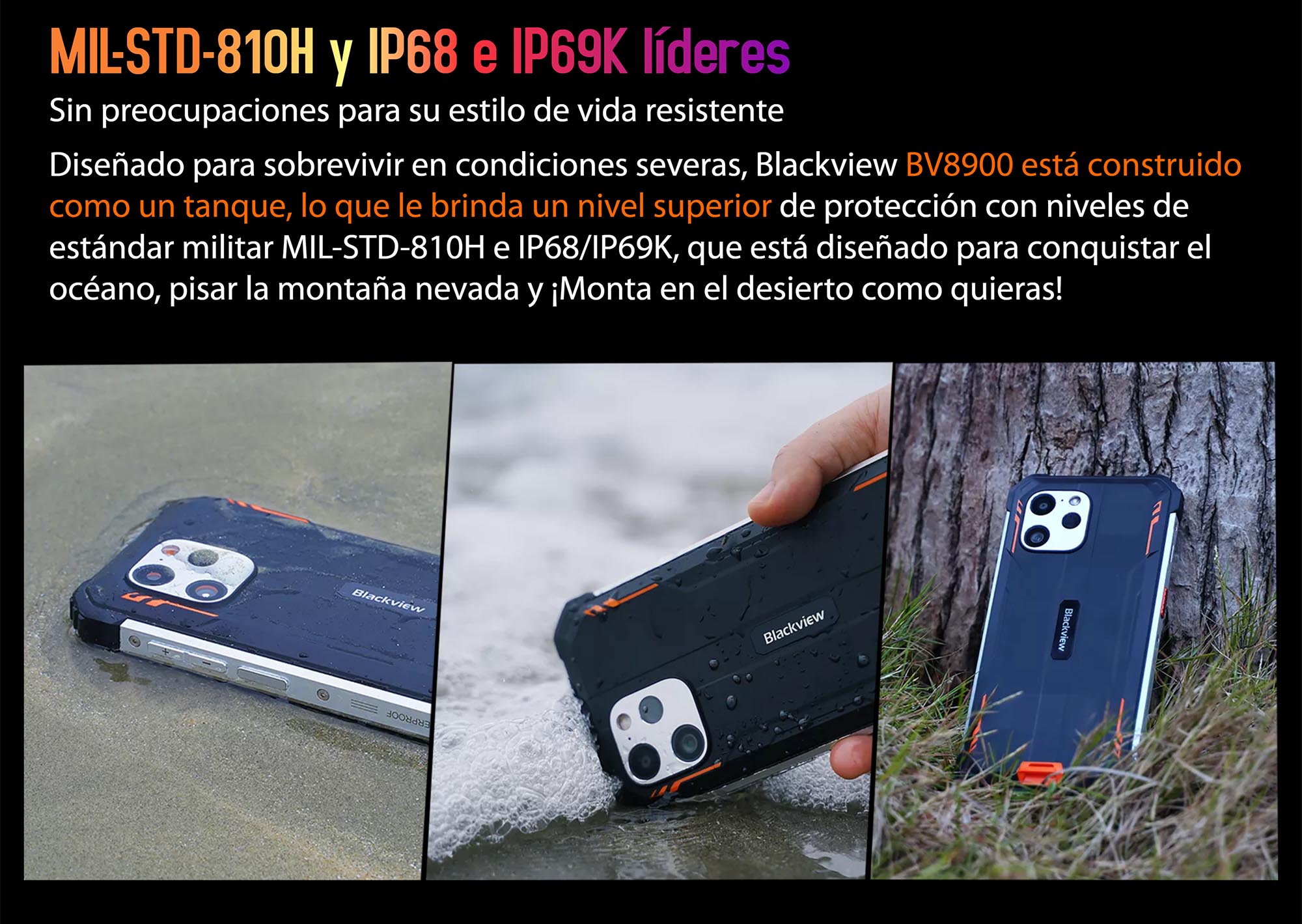 CELULAR BLACKVIEW BV8900 256 GB 8 GB RAM 64MP 6.5 " CON CÁMARA TÉRMICA TERMOGRÁFICA INFRARROJOS FLIR - 4