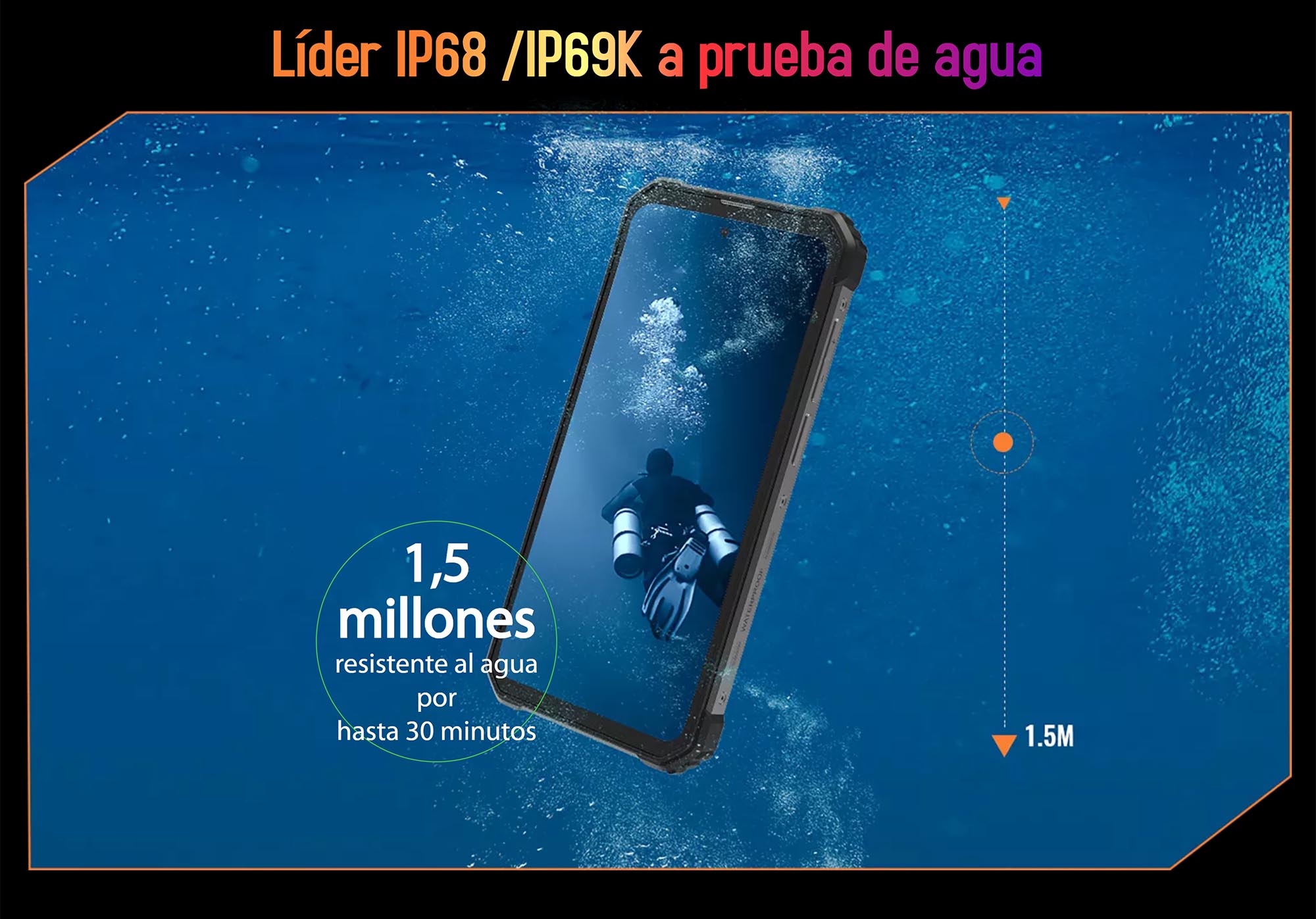 CELULAR BLACKVIEW BV8900 256 GB 8 GB RAM 64MP 6.5 " CON CÁMARA TÉRMICA TERMOGRÁFICA INFRARROJOS FLIR - 5