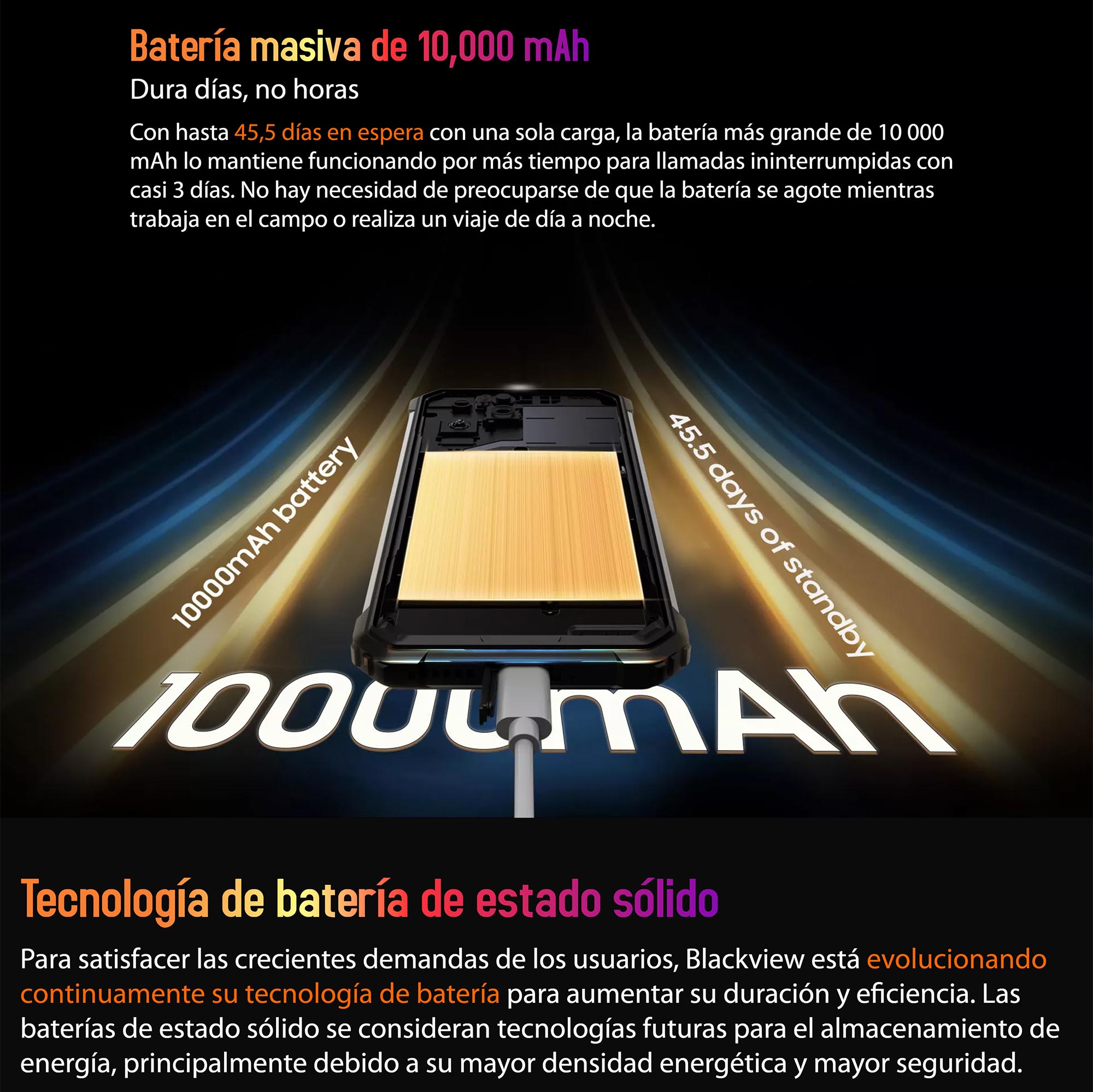 CELULAR BLACKVIEW BV8900 256 GB 8 GB RAM 64MP 6.5 " CON CÁMARA TÉRMICA TERMOGRÁFICA INFRARROJOS FLIR - 7